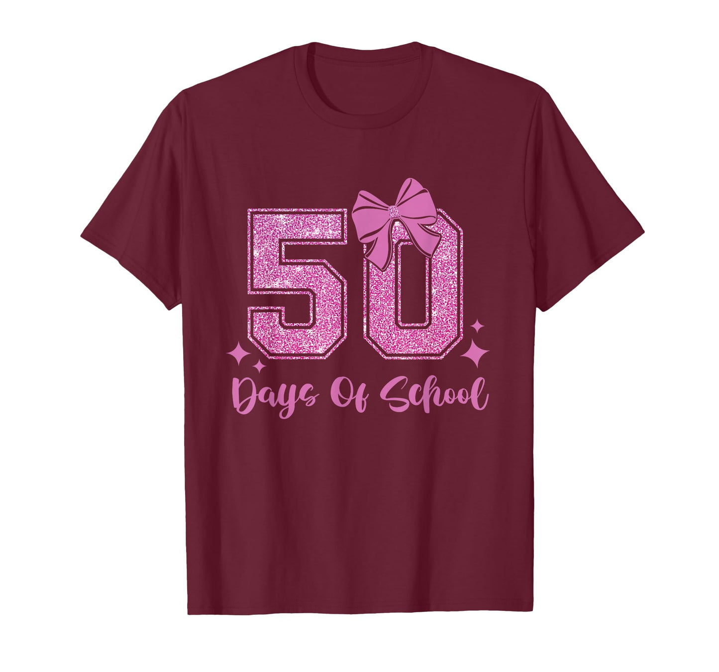 50 Days Happy 50th Day of School Teacher Students Kids Girls T-Shirt