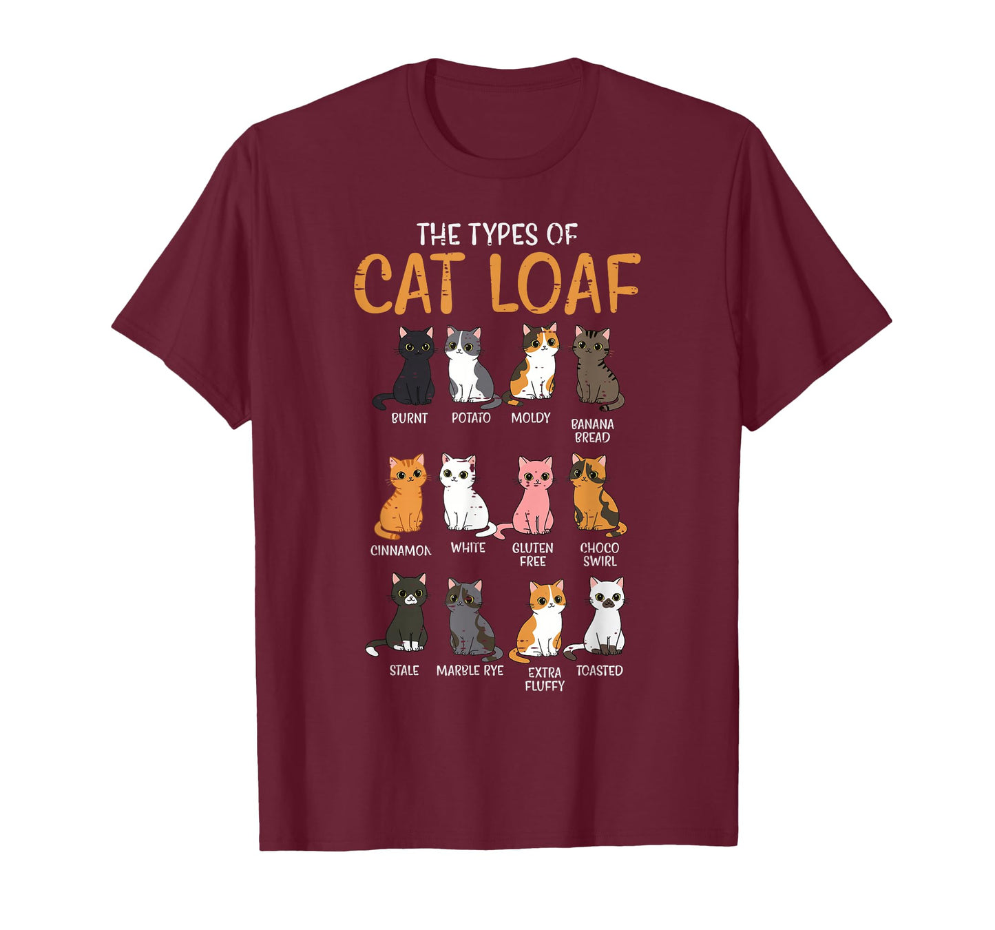 Types of Cats Kawaii Kitten Cat Women Girls Kids Men T-Shirt