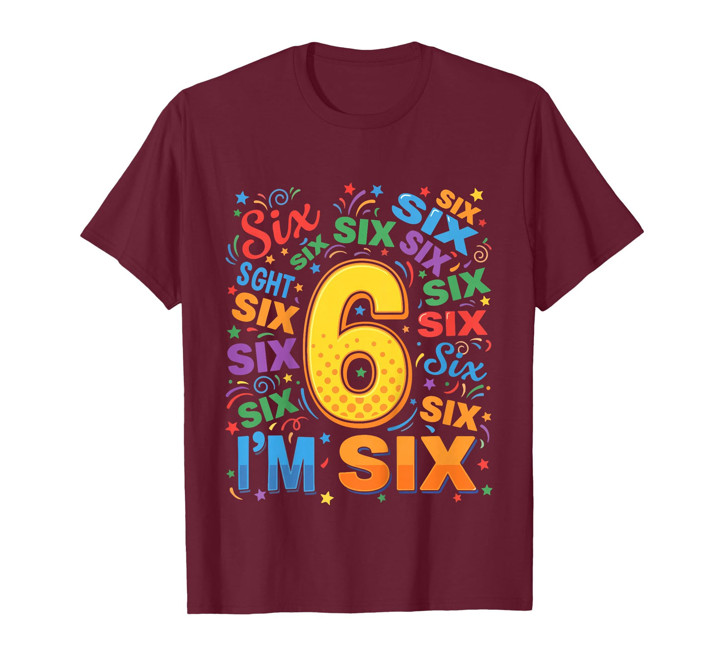 Kids 6th Birthday Shirt Boy 6yr Six 6 Year Old Girls Kids T-Shirt