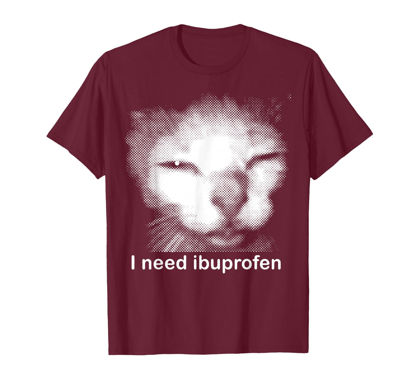 I Need Ibuprofen Funny Vintage Graphic Cat Meme T-Shirt