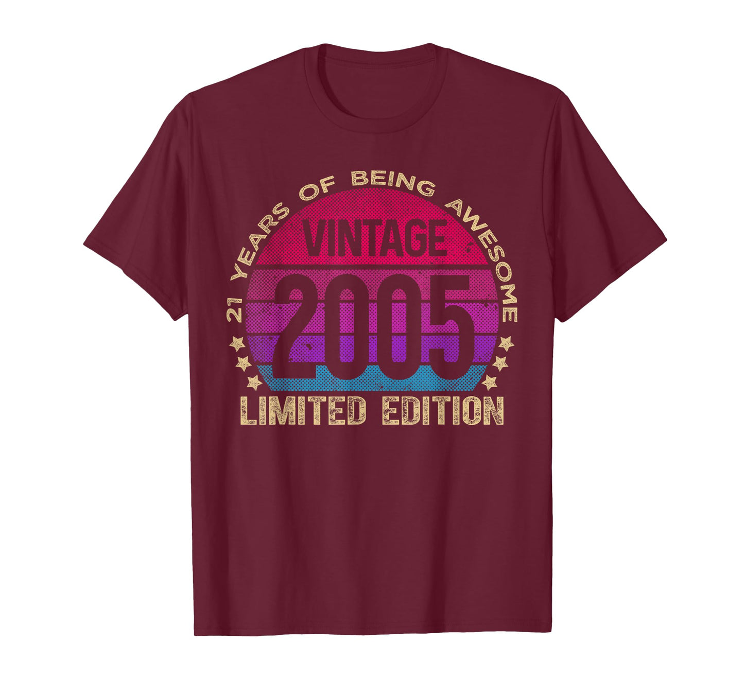 21 Year Old Gifts Vintage 2005 Limited Edition 21st Birthday T-Shirt