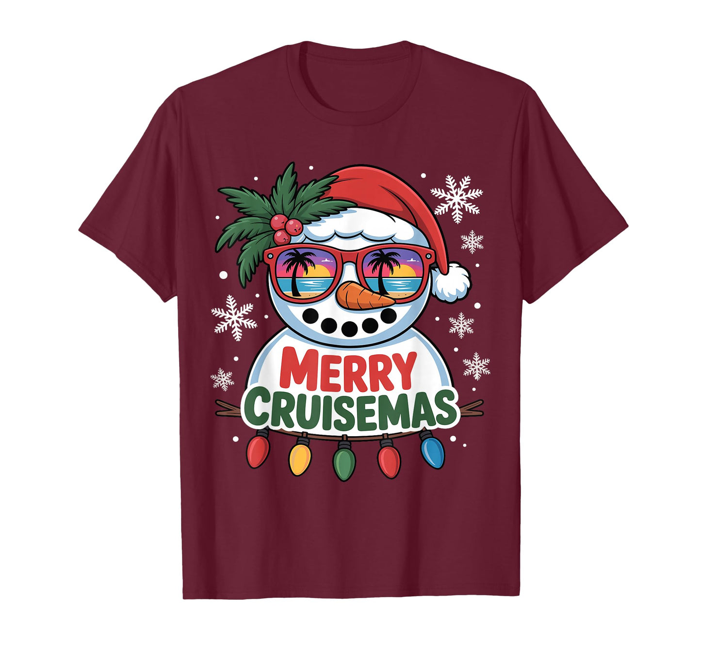 Merry Cruisemas 2025 Christmas Santa Snowman Funny Cruise T-Shirt