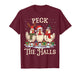 Peck The Halls Chicken Christmas Farm Animal Funny Santa Hat T-Shirt