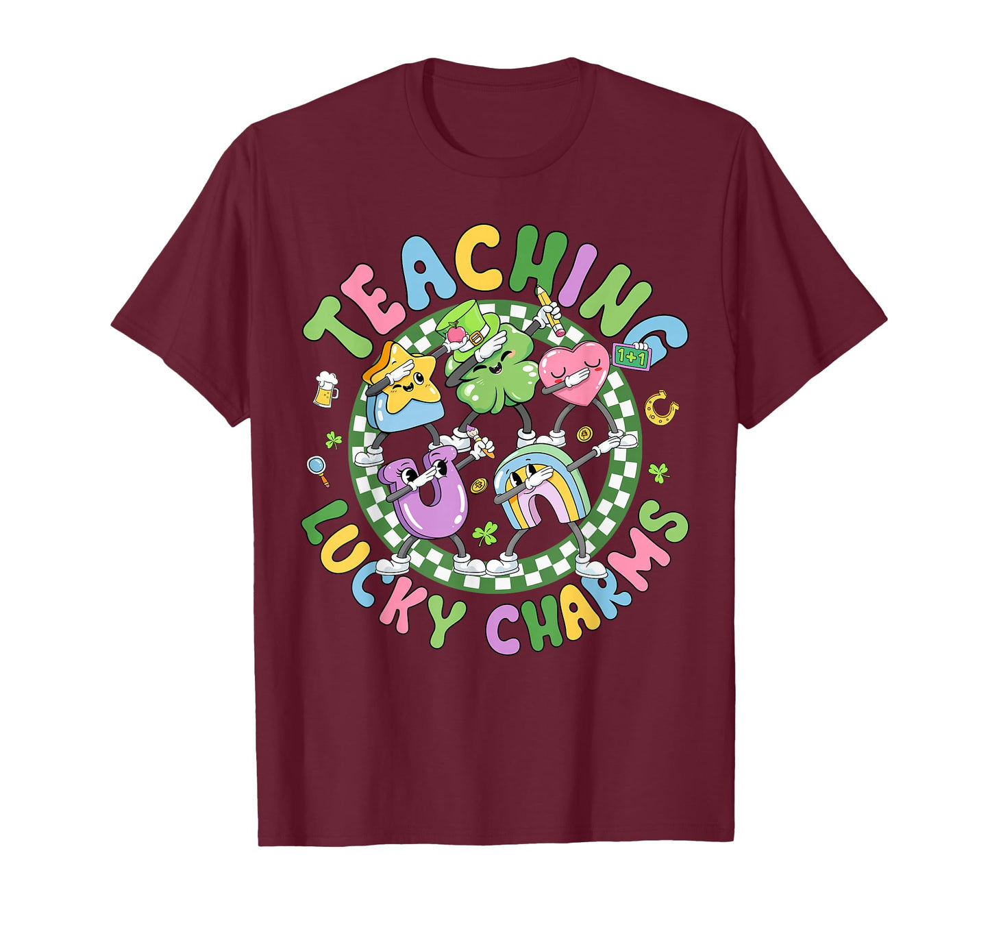 St Patricks Day Teacher Teaching My Lucky Charm Dabbing T-Shirt