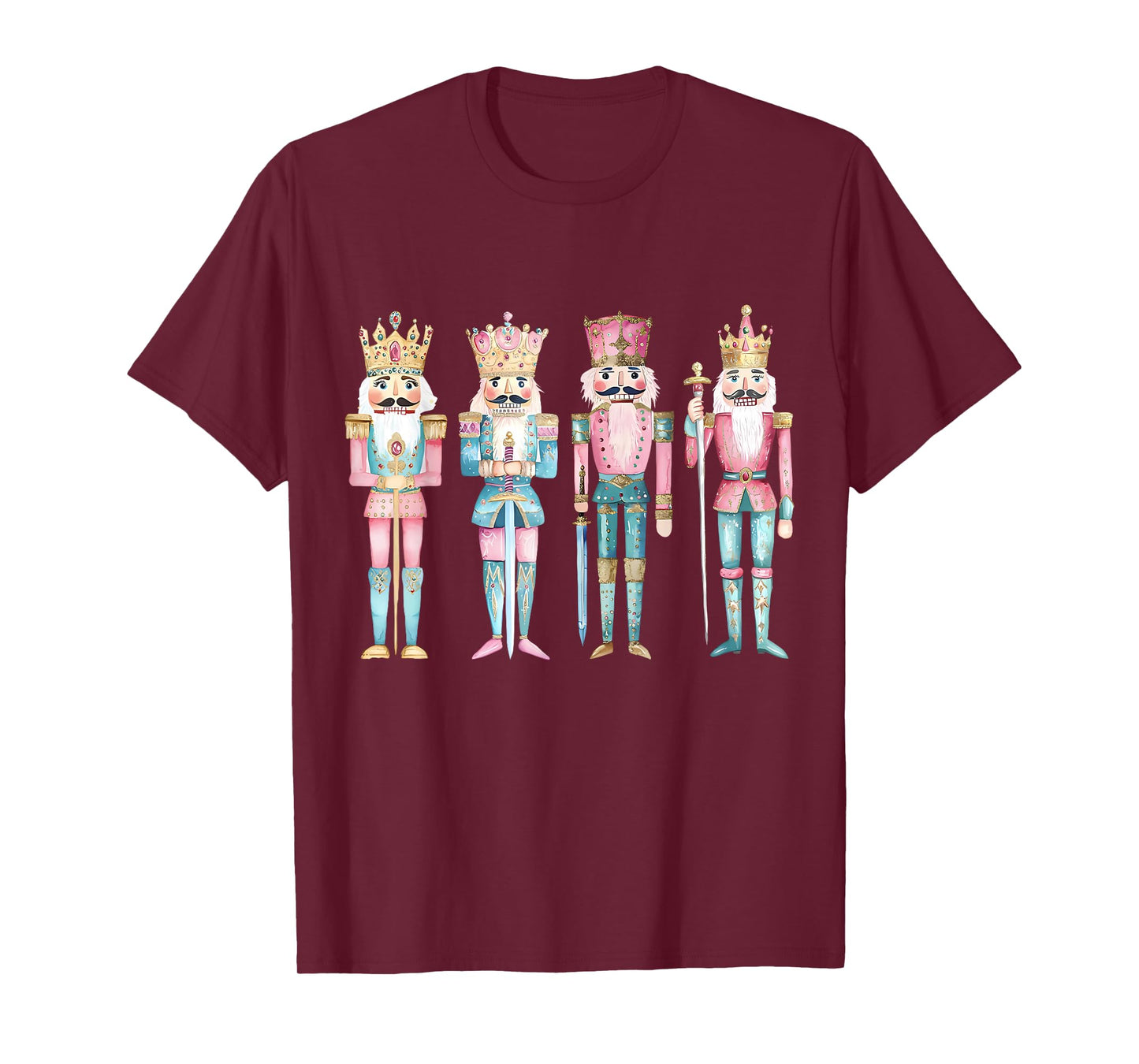 Retro Vintage Pink Nutcrackers Ballet Sugar Plum Fairy Xmas T-Shirt