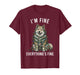 Keeshond Christmas I'm Fine Everything is Fine T-Shirt