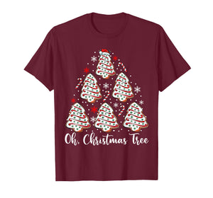 Oh Christmas Tree Cakes Debbie Becky Jen Cake Lovers Xmas T-Shirt