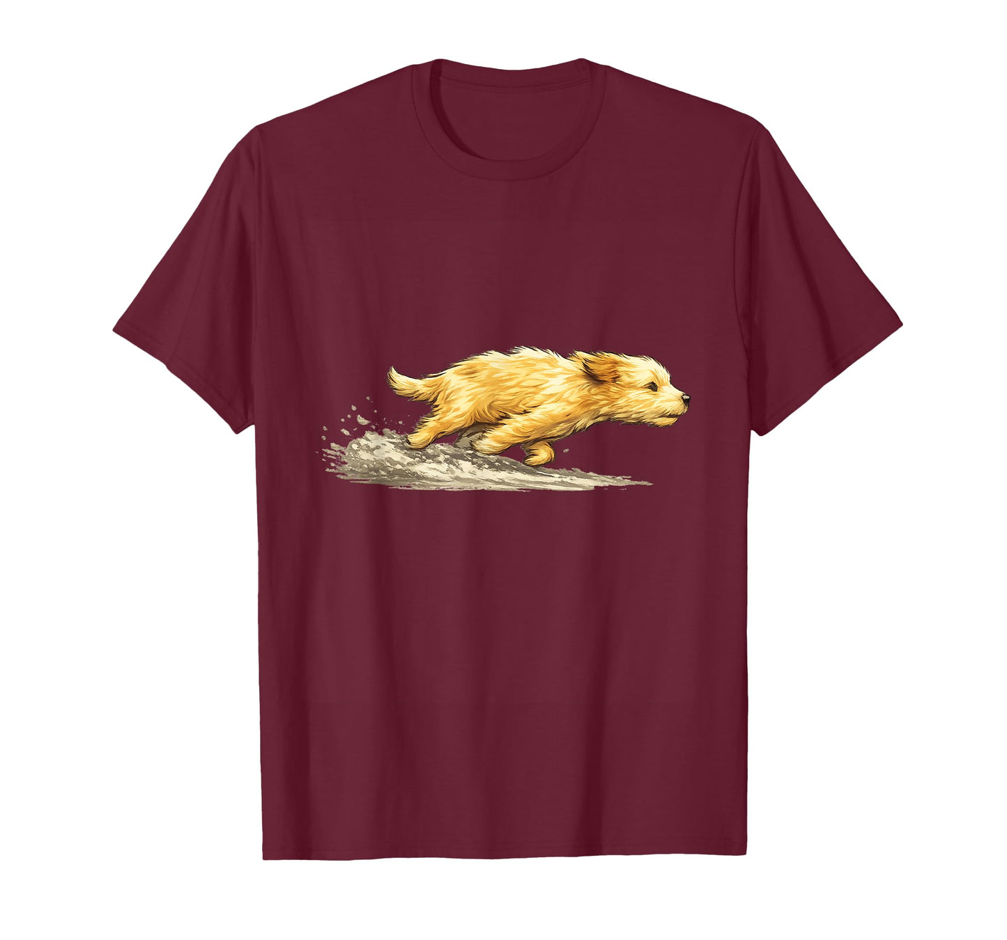 Cute Dog Running | Dog Art Print Running Dog Illustration T-Shirt