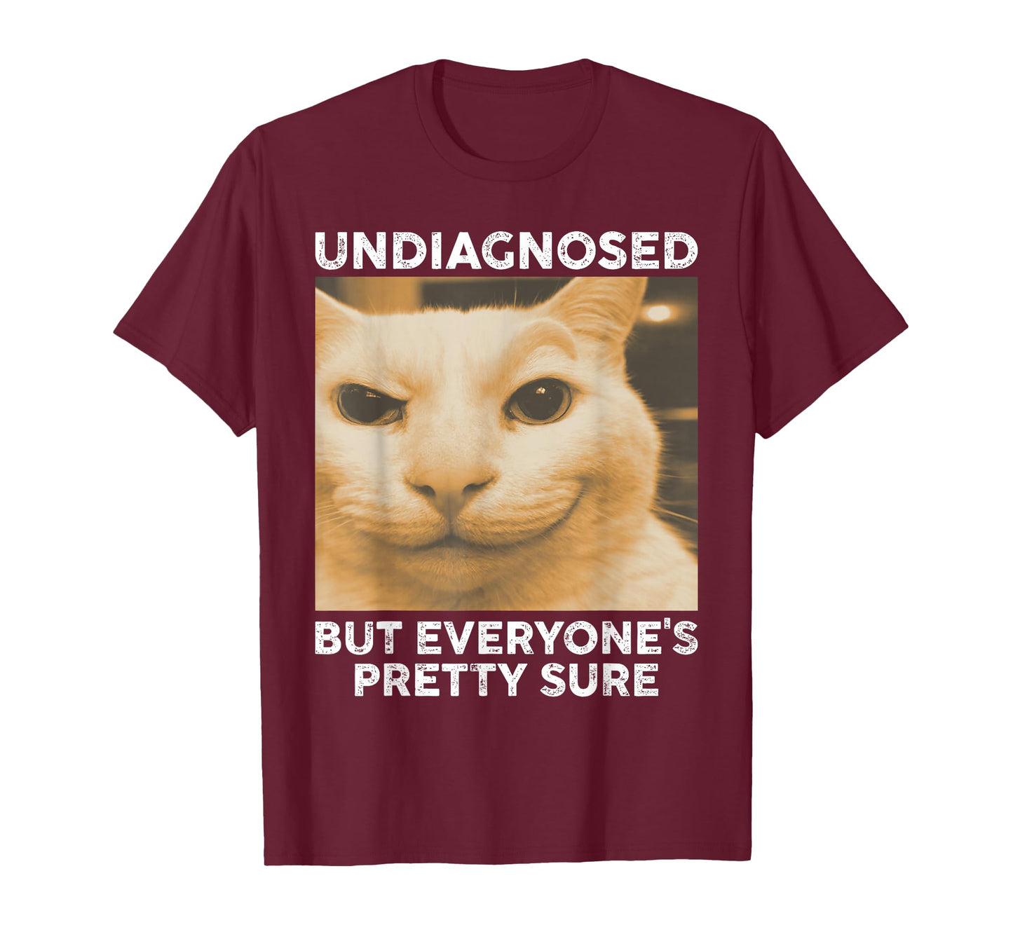 Undiagnosed But Everyone's Pretty Sure Funny Cat Humor Meme T-Shirt