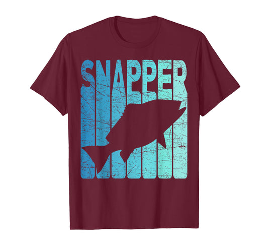 Red Snapper Vintage Snapper Fishing Retro Seafood T-Shirt
