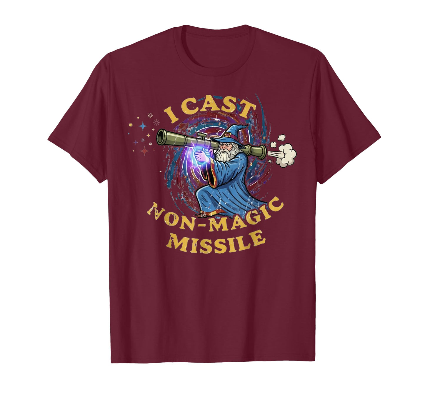 I Cast Non-Magic Missile Funny Wizard Parody Meme T-Shirt