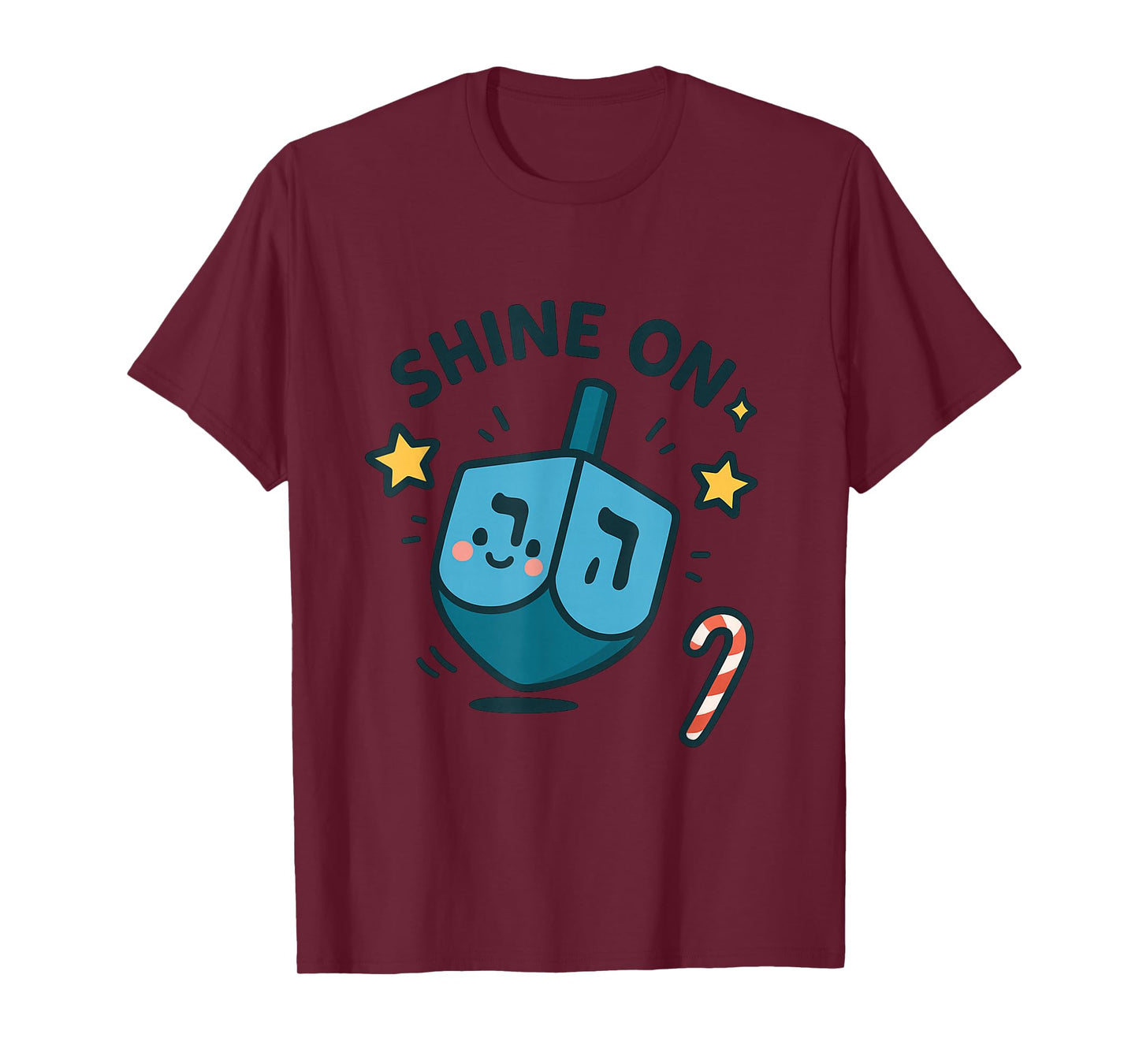 Shine On Dreidel Cute Hanukkah Holiday Design T-Shirt