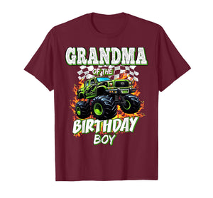 Grandma of The Birthday Boy Monster Truck Birthday Kids T-Shirt