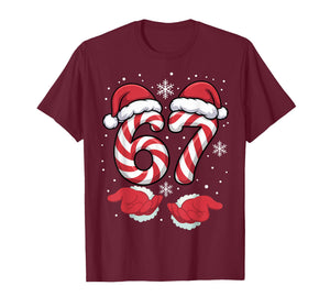 Funny Xmas Viral 67 Candy Canes Santa Funny Holiday Kids T-Shirt
