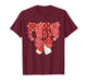 Retro Checkered Coquette Bow Pencil para Teacher Valentine T-Shirt