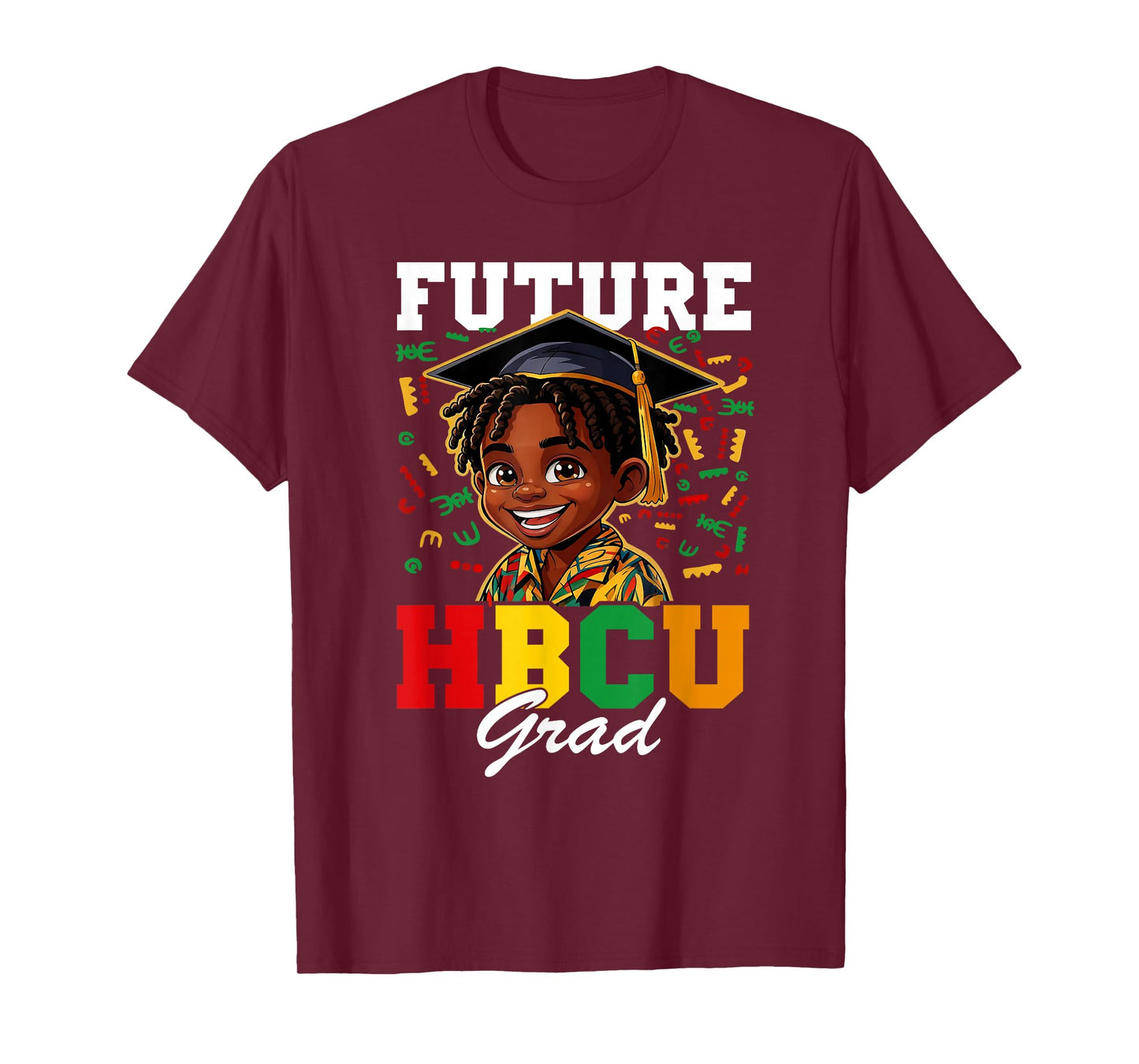 Future HBCU Grad Kids Black Boy Afro Black History Month Kid T-Shirt