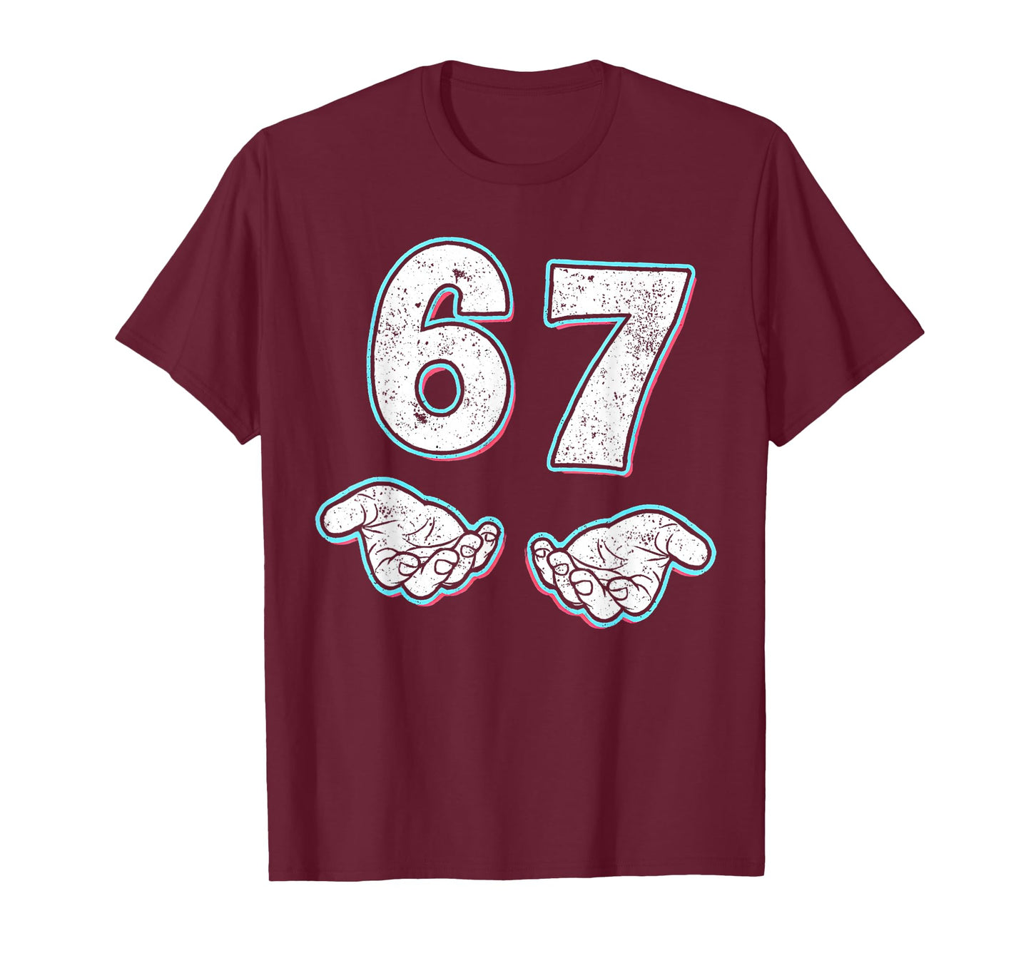 Number 67 Matching Six Seven 6 7 Meme 6-7 Halloween Costume T-Shirt