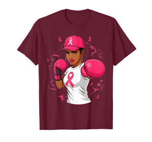 in October We Wear Pink Empower Black Women Breast Cancer T-Shirt