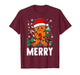 Merry Christmas Xmas Candy Cane Gingerbread Couples Pajama T-Shirt
