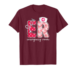 ER Nurse Valentine Emergency Room Nurse Valentines Day T-Shirt
