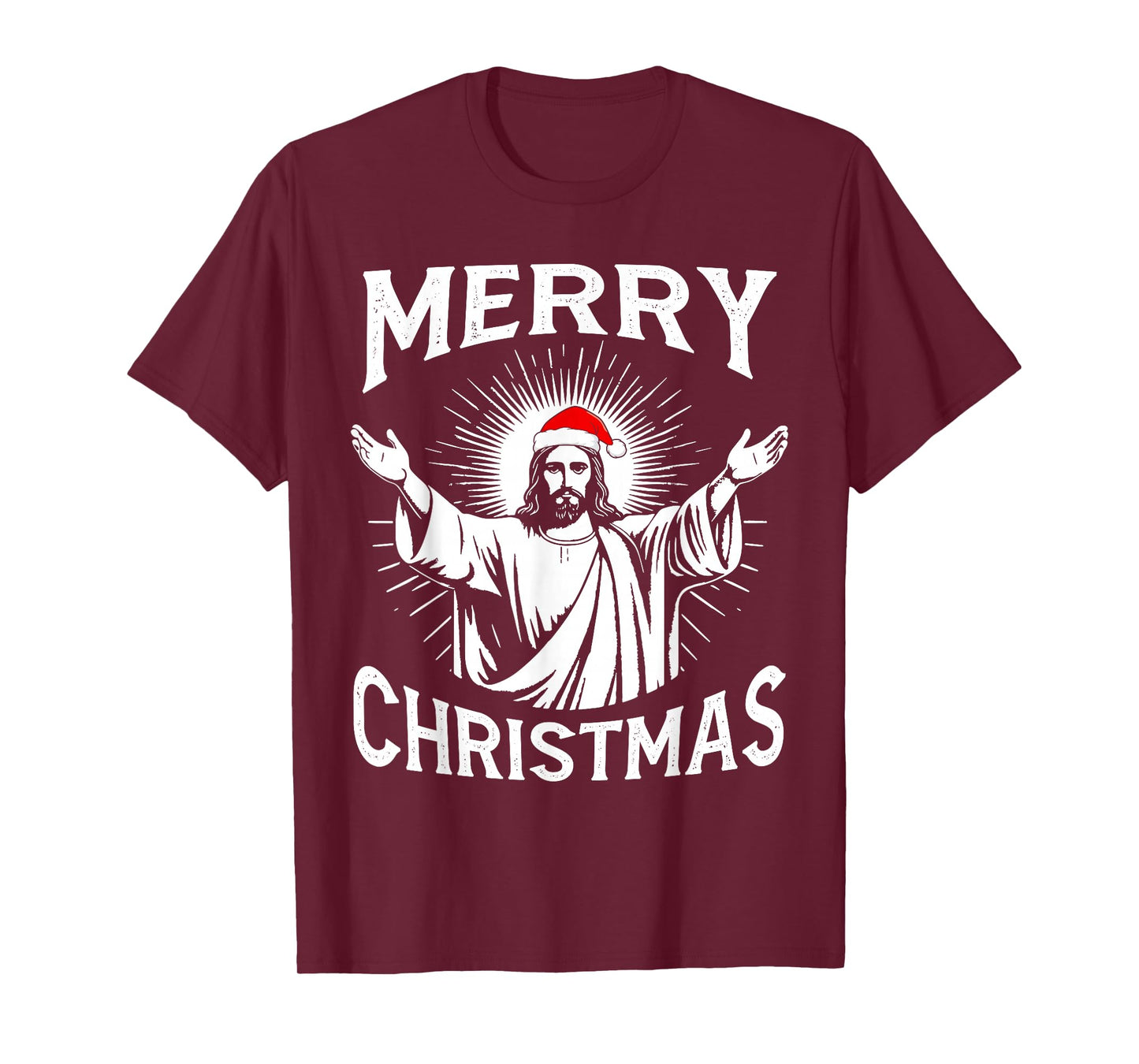 Merry Christmas Christian Jesus Pajamas Pjs Xmas Men Women T-Shirt