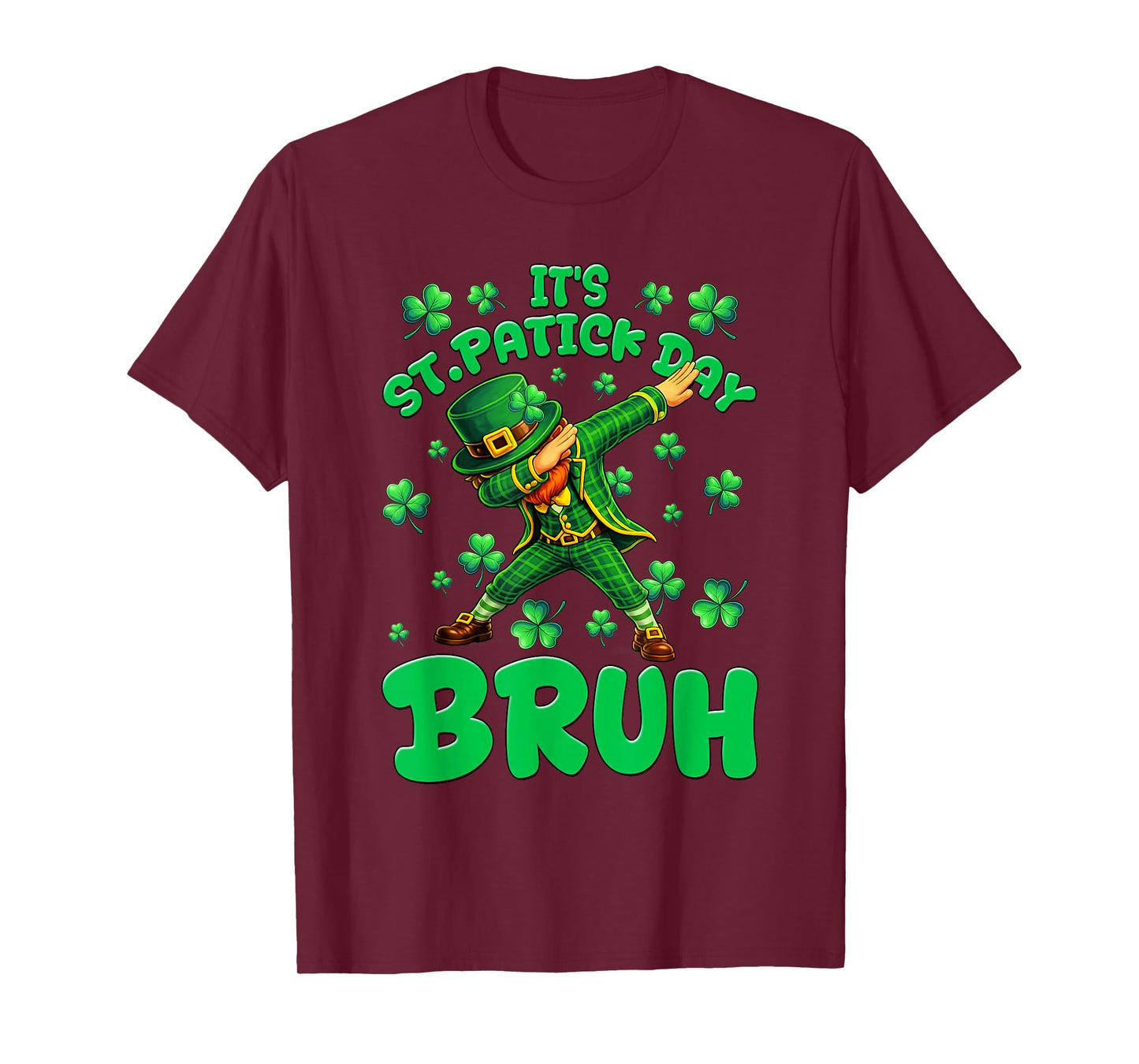Funny St Patricks Day Leprechaun Bruh Saint Paddys Boys Kids T-Shirt
