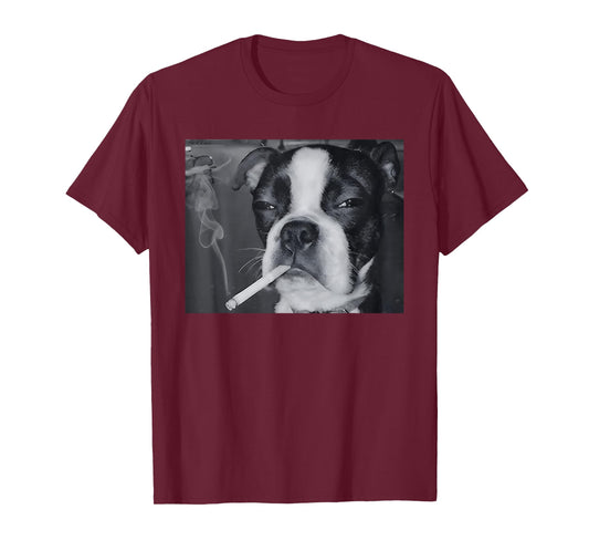 Funny Smoking Dog Meme Cigarette Gen Z Meme Dog Lover T-Shirt