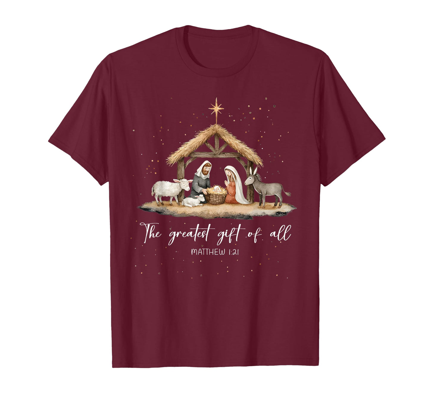 The Greatest Gift for All Christmas Nativity Jesus Christian T-Shirt