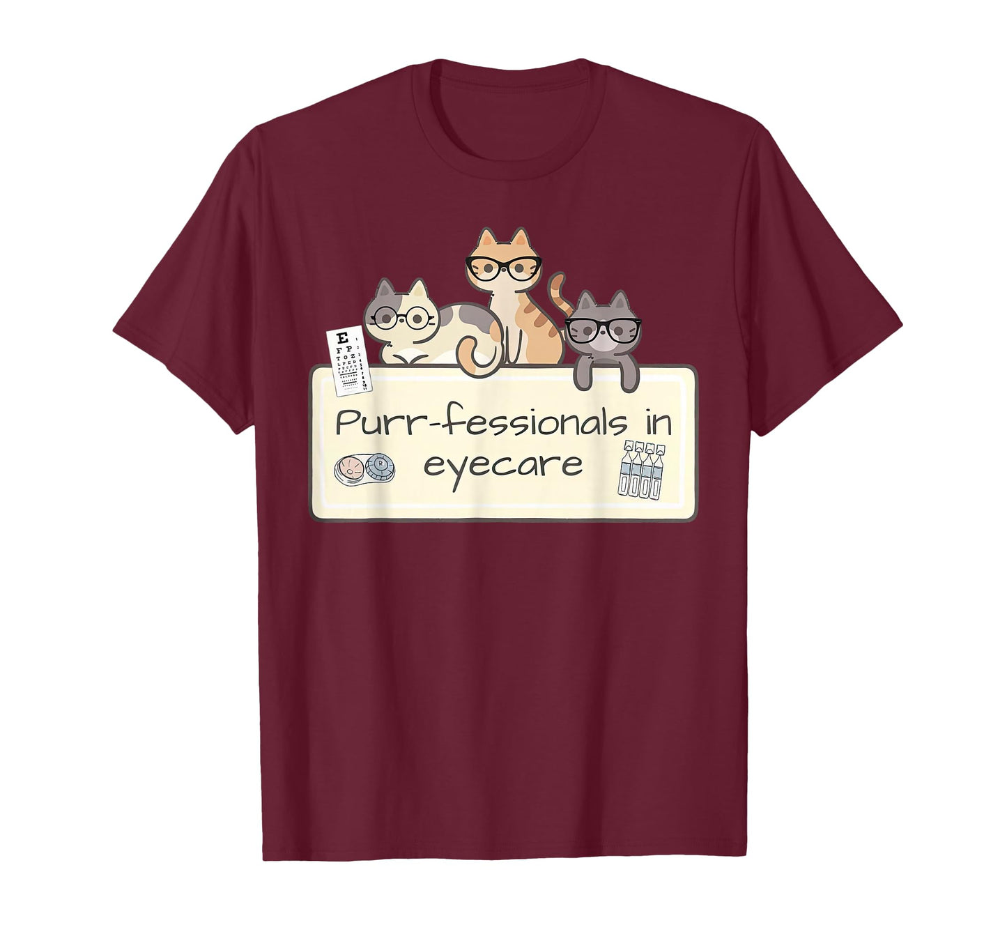 Cute Cats Optometry Eye Dr Optician Ophthalmologist Eye Care T-Shirt