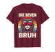 Cool Retro Six Seven Bruh Cat Sunglasses Meme 67 T-Shirt