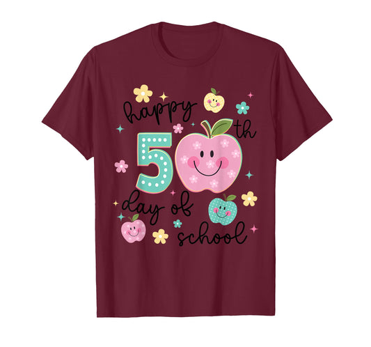 Happy 50th Day of School 50 Days Smarter Teacher Boy Girl T-Shirt