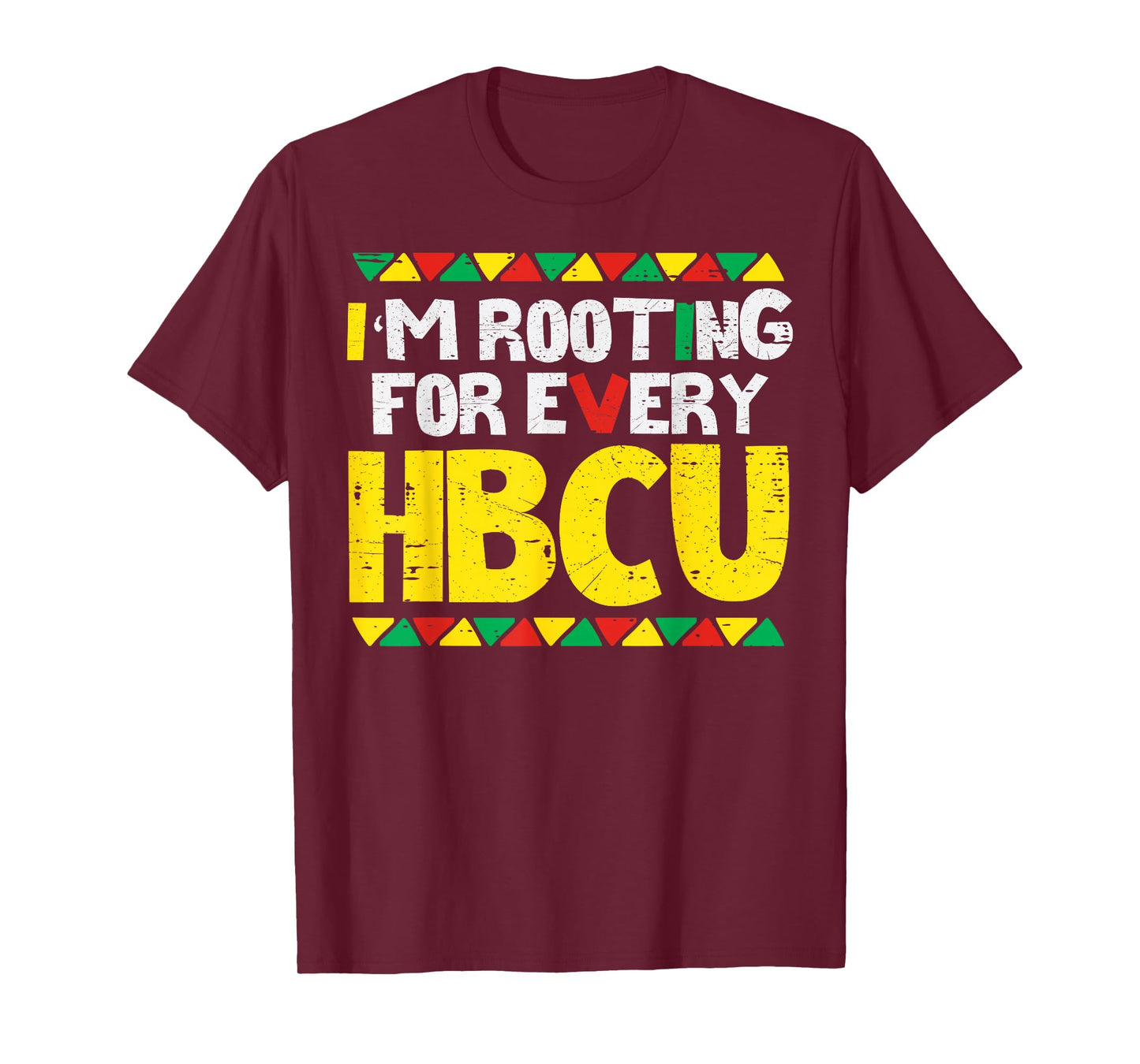 Black History Rooting for Every HBCU Teacher Men Women Kids T-Shirt