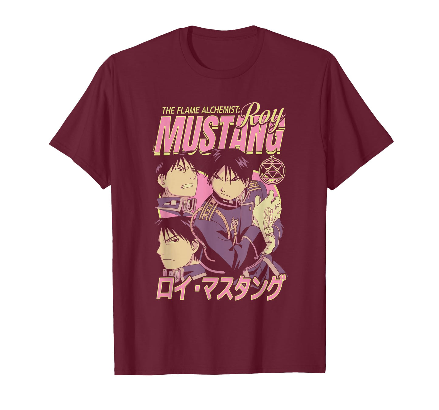 FMAB The Flame Alchemist Roy Mustang Collage Anime T-Shirt