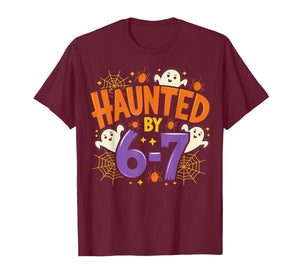 Haunted by 67 Funny Six Seven Meme Spooky Ghost Halloween T-Shirt
