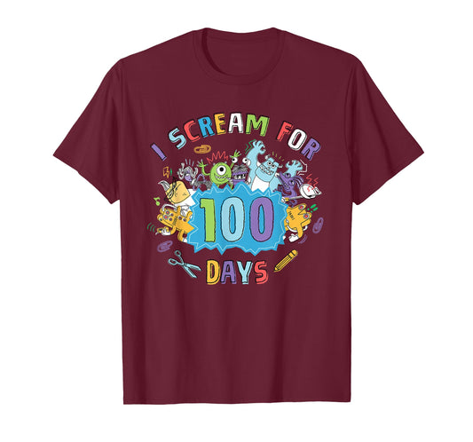 Disney & Pixar's Monsters, Inc. I Scream for 100 Days School T-Shirt