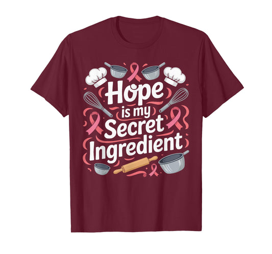 Breast Cancer Awareness Chef Cooking Pink Ribbon T-Shirt