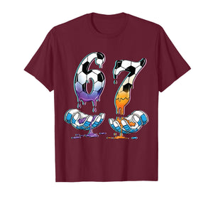 Soccer 67 Hands 6 7 Meme 6-7 Boys Teens Kids Dripping Soccer T-Shirt