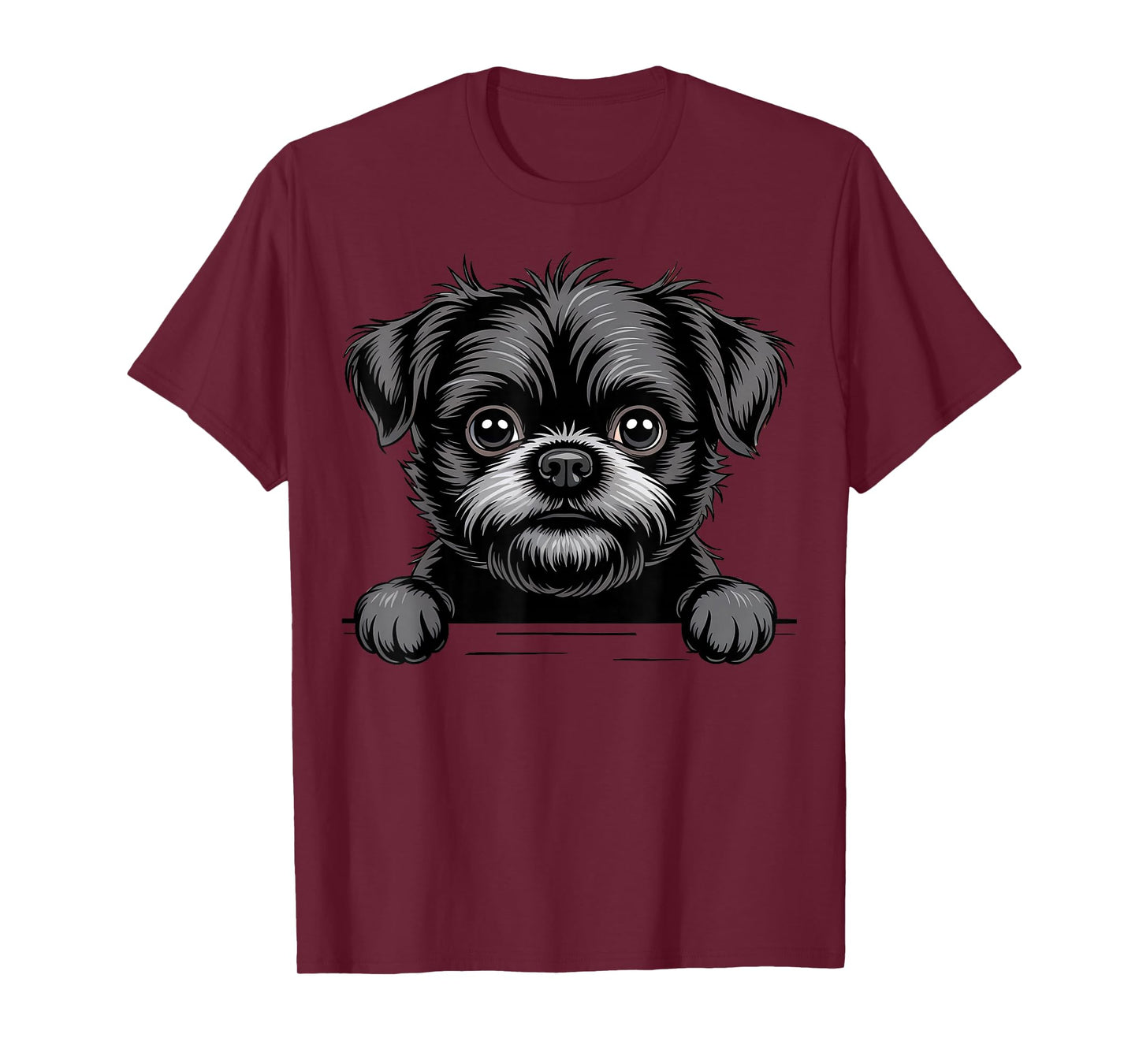 Affenpinscher Funny Peeking Pocket Puppy Monkey Dog Lover T-Shirt