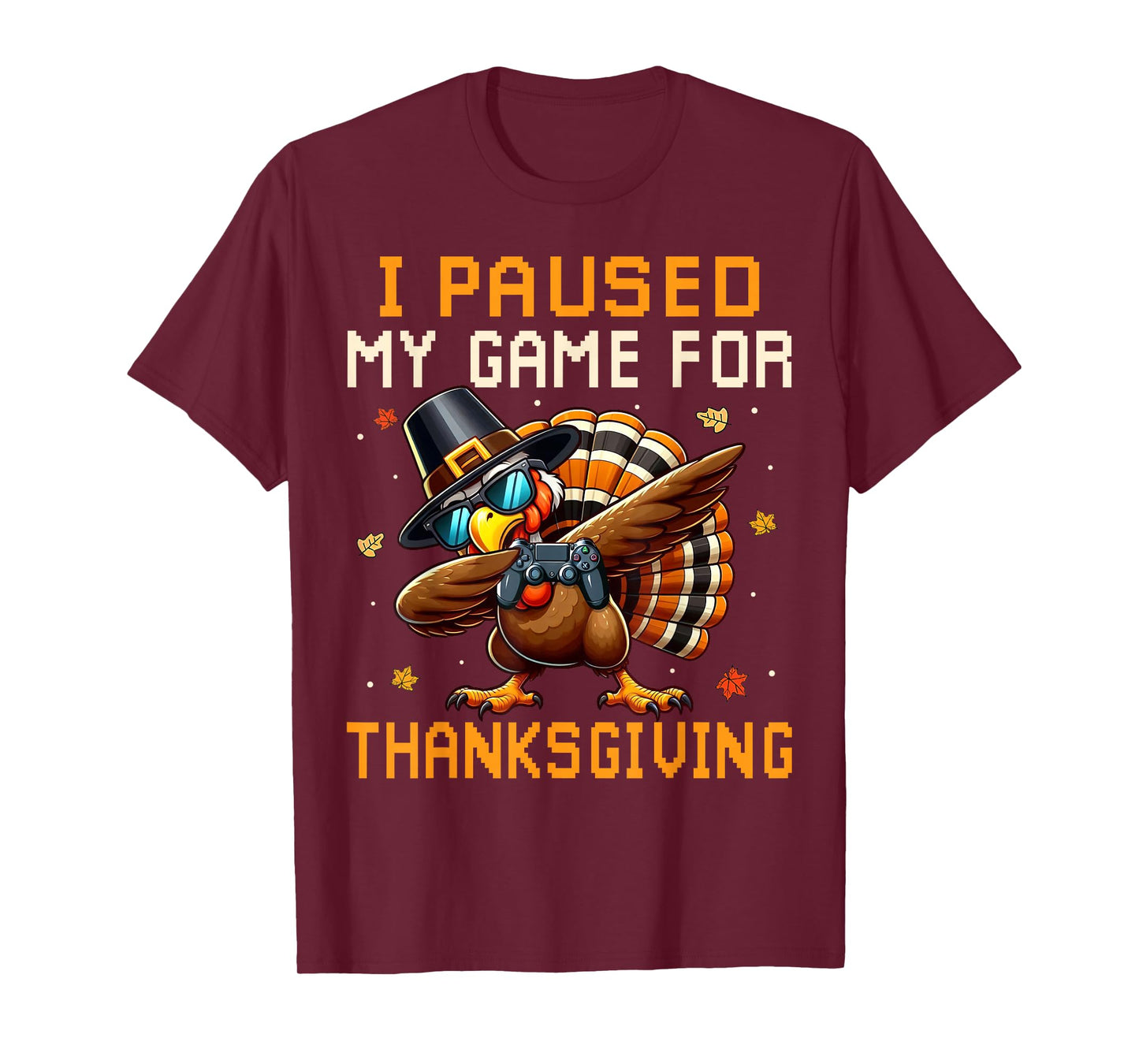 Dabbing Turkey Happy Thanksgiving Shirts for Gamer Boys Kids T-Shirt