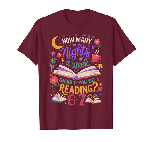 Reading 6 7 Meme Six Seven Cozy Funny Book Lover Teacher T-Shirt