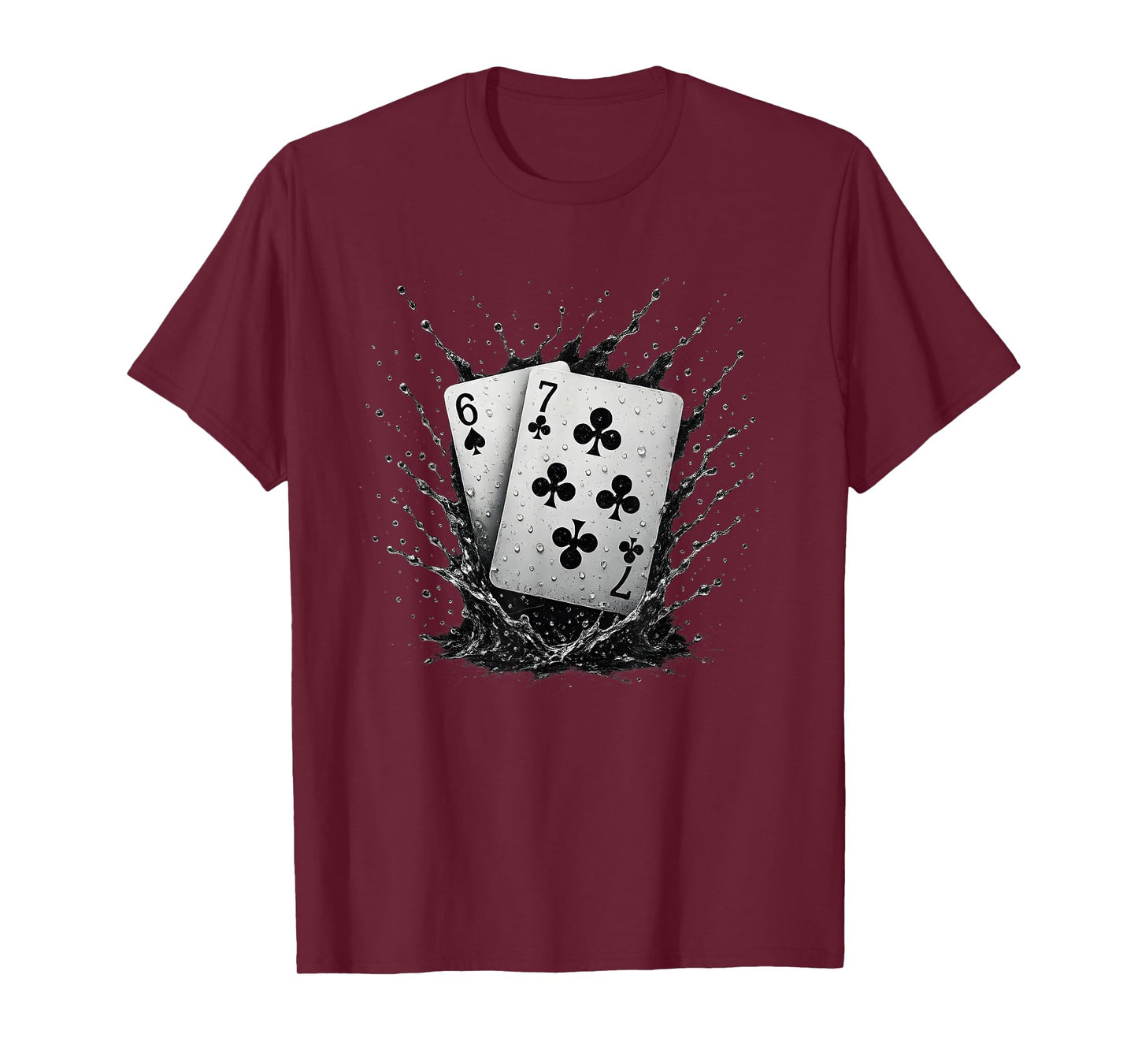 67 Playing Cards Six Seven Meme Card Game Poker Casino Fans T-Shirt