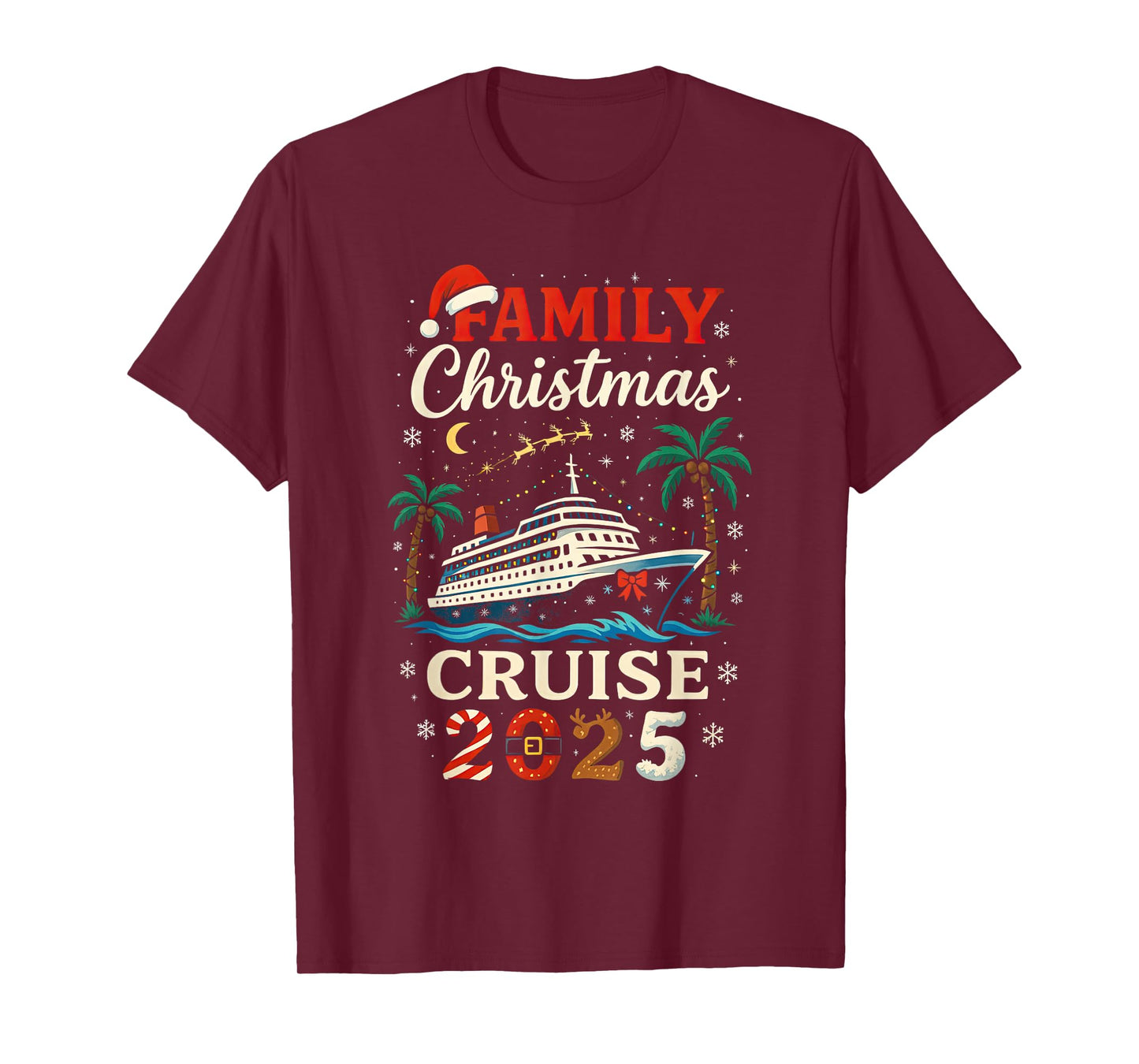 Family Christmas Cruise 2025 Design Boys Girls Kids Adults T-Shirt