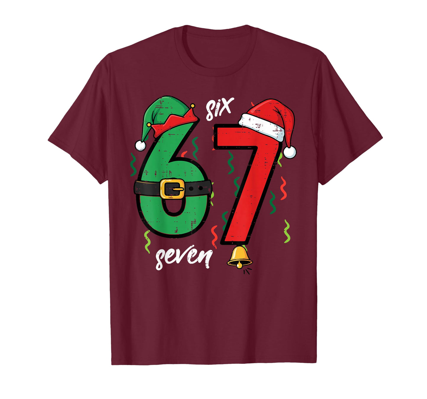 67 Christmas Funny 6 7 Meme Six Seven Xmas Boys Kids Youth T-Shirt