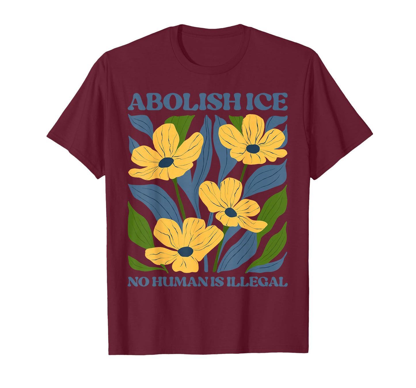 Abolish Ice No Human is Illegal No ICE T-Shirt