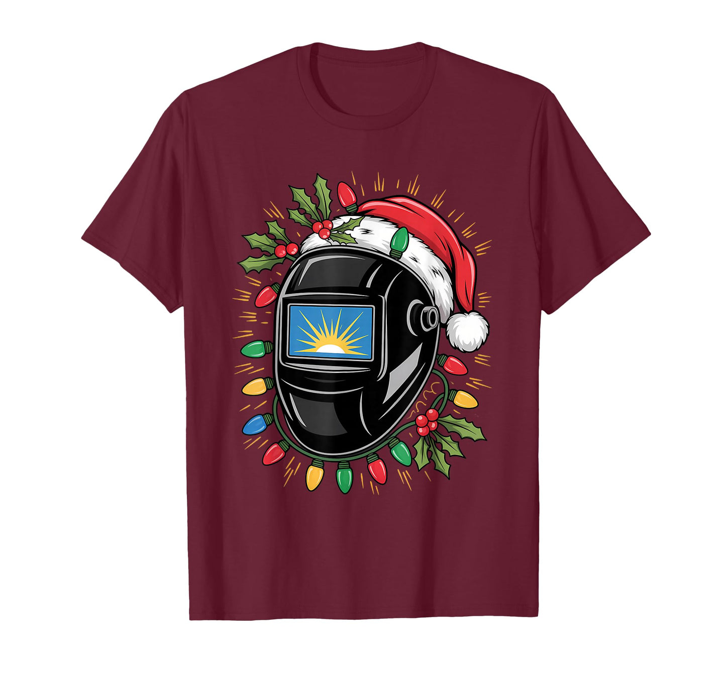 Welder Christmas Hat Funny Welding Xmas Tools T-Shirt
