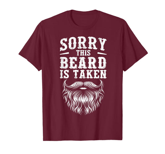 Sorry This Beard is Taken Valentine Gift Heart Mens Vintage T-Shirt