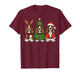 Retro Christmas Basset Hound Santa Reindeer Dog Lover T-Shirt