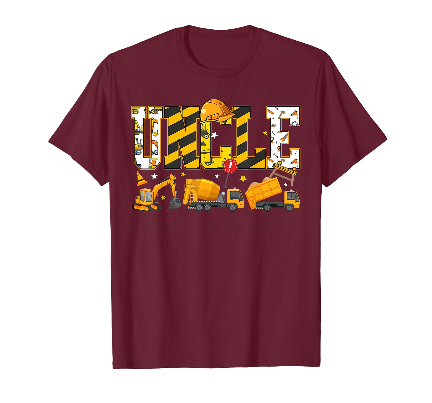 Uncle Construction Excavator Kids Matching Family Party T-Shirt