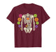Colorful Sugar Skull Pregnancy Skeleton Halloween Costume T-Shirt