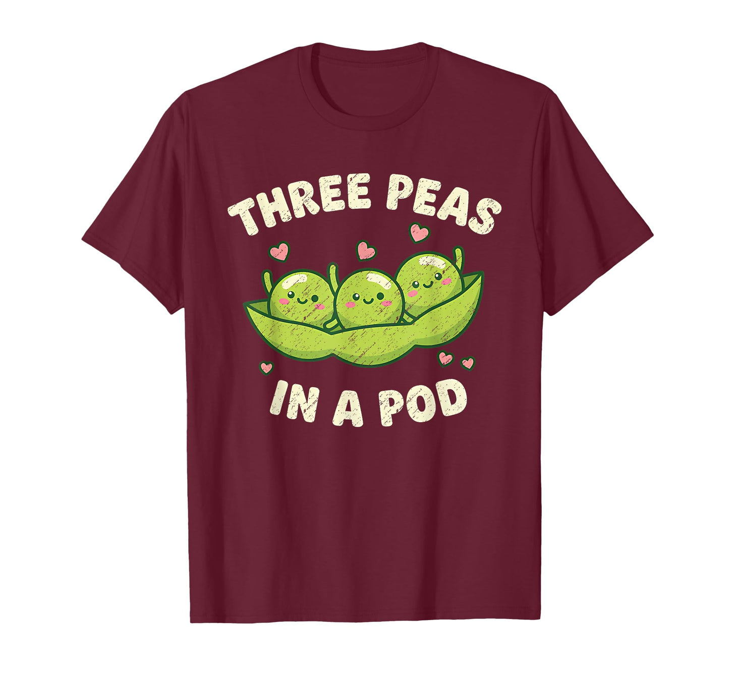 Funny Three Peas in A Pod Cute Kawaii T-Shirt